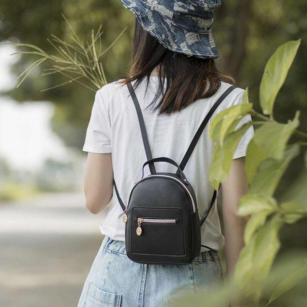 ❈Rowan❈ Ba Lô Du Lịch Da PU Mini Chống Thấm Nước Nhiều Màu Sắc Thời Trang Dành Cho Nữ