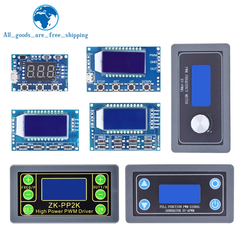 Bộ tạo tín hiệu chế độ kép pwm tần số xung chu kỳ nhiệm vụ mô đun điều chỉnh màn hình lcd 1hz-150khz 3.3v-30v mô đun bảng pwm