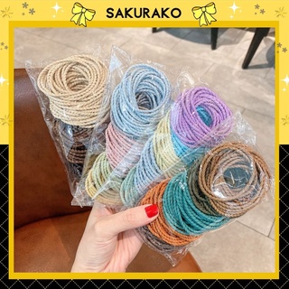 Dây buộc tóc SAKURAKO chun buộc tóc co giãn phong cách đơn giản DC02