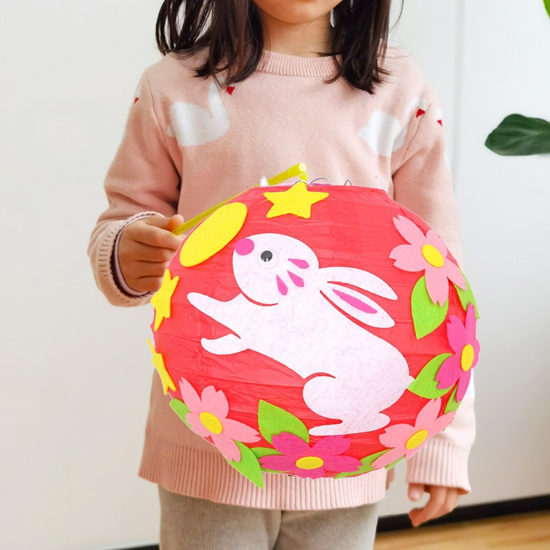 Lồng Đèn Giấy Hình Mặt Trăng / Lễ Hội Trung Quốc Dễ Thương DIY Đa Ứng Dụng