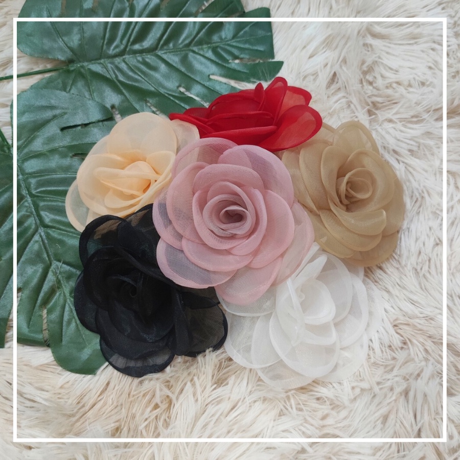 Hoa vải cài áo cao cấp hàng handmade siêu đẹp dùng Trang trí áo dài, đầm kiểu siêu đẹp !