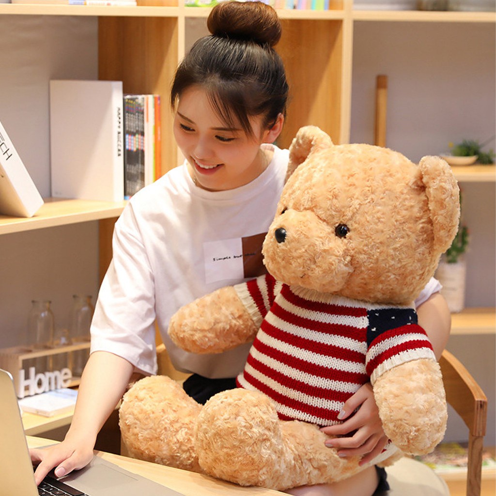 Gấu bông mặc áo len cao cấp, gấu bông sang trọng, Đồ chơi thú bông