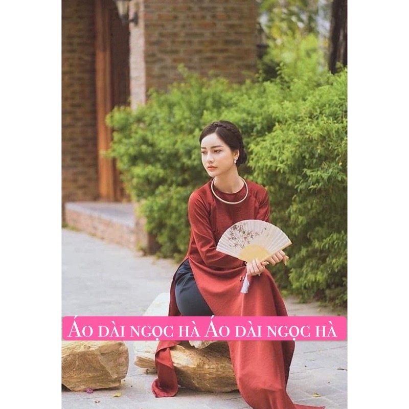 ÁO DÀI CÁCH TÂN NỮ DÁNG SUÔNG CỔ TRÒN TAY DÀI  CHẤT LỤA CAO CẤP