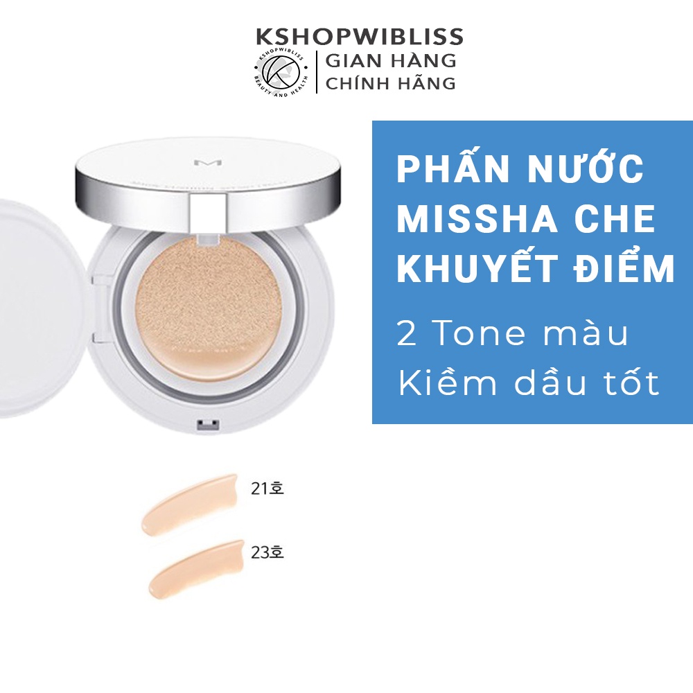 Phấn nước Missha che phủ Hoàn Hảo kiềm dầu missha M magic cushion SPF 50+ PA+++ 15g