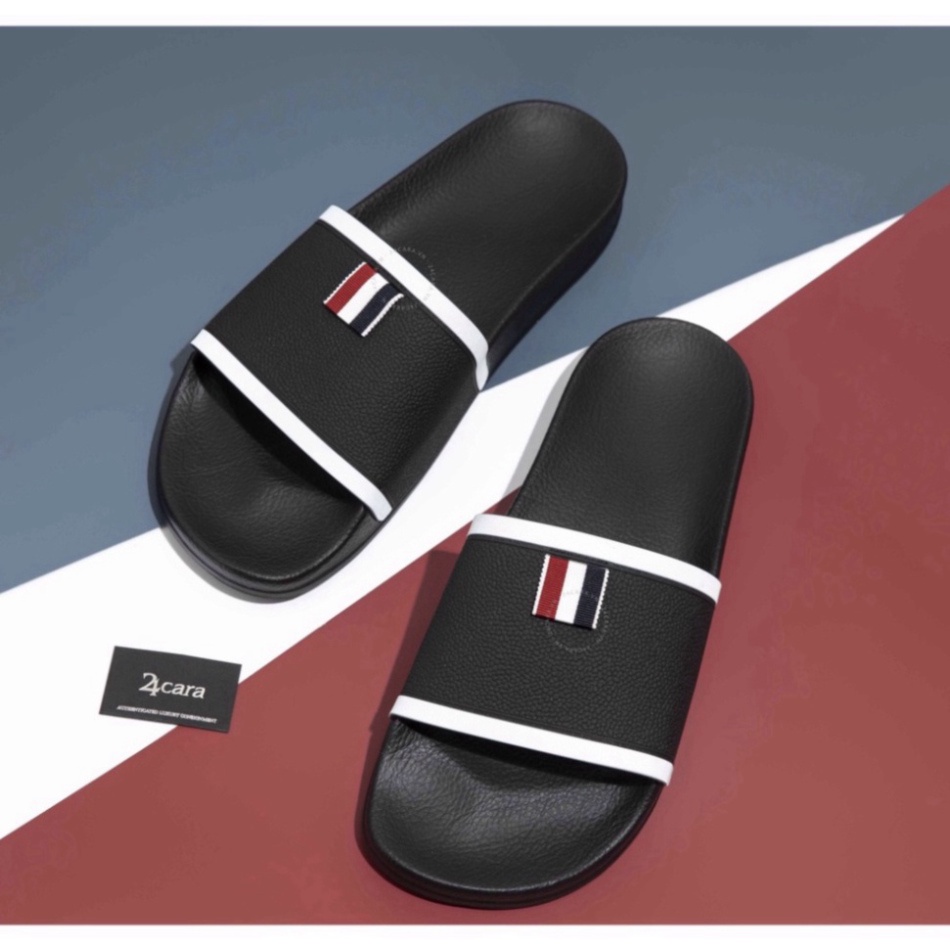 Dép nam thời trang quai ngang thương hiệu Thom Browne phong cách đế đúc cao su cực kì êm chân