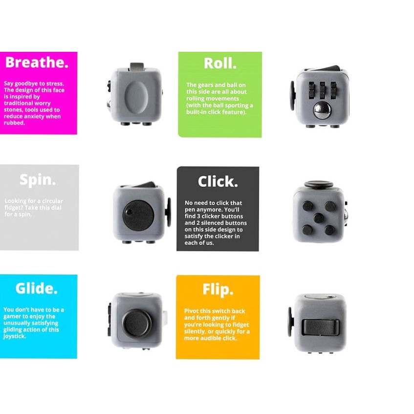 Fidget Cube Quà tặng Kì Diệu giảm stress màu ngẫu nhiên