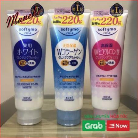 [Hàng Nhật Chuẩn] Sữa Rửa Mặt KOSE Softymo Nội Địa Nhật | SRM KOSE Collagen, White, Hyaluronic Acid 220g