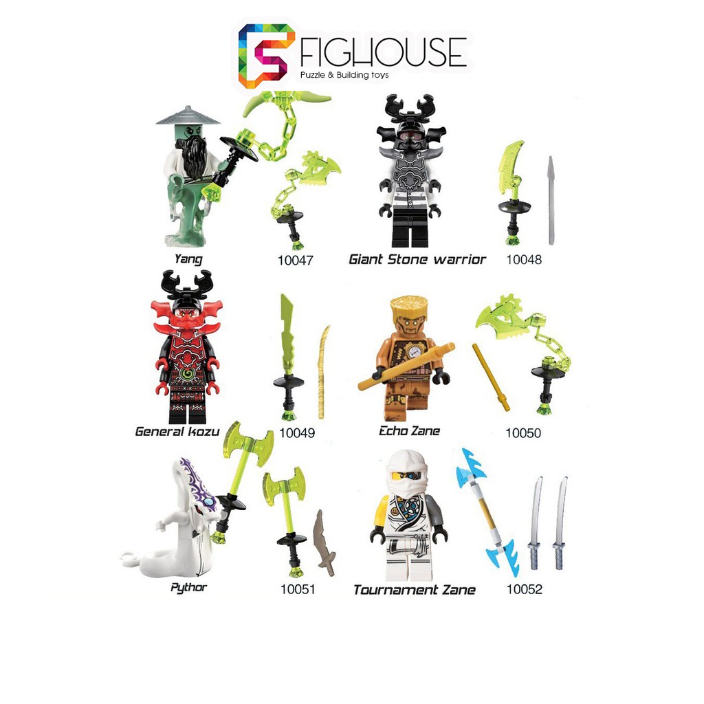 Xếp Hình Minifigures Các Nhân Vật Ninjago - Đồ Chơi Lắp Ráp non-lego 10047-10052 [A16]