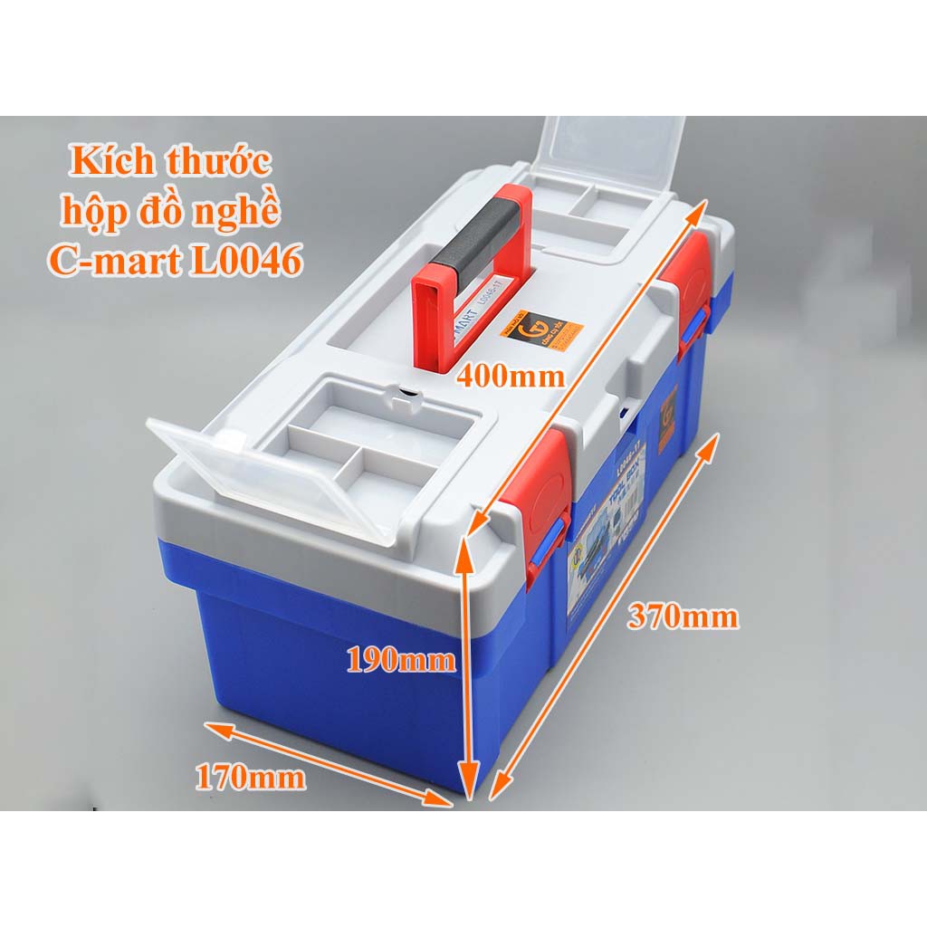 Hộp đựng đồ nghề C-mart xanh lá L0046 cao cấp