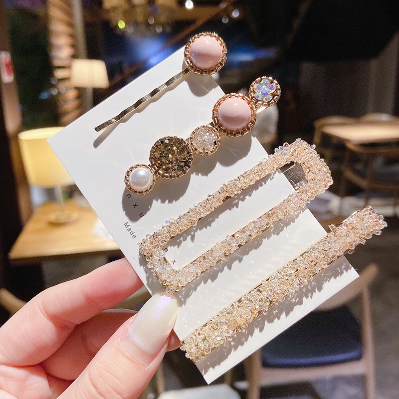 Kẹp tóc đính ngọc trai kiểu Hàn Quốc xinh xắn cho nữ