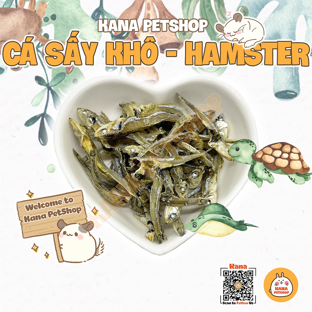 Cá Khô Sấy Hamster FREESHIP Thức Ăn Hamster Đồ Ăn Dặm Bổ Sung Canxi Cho Hamster , Nhím ....