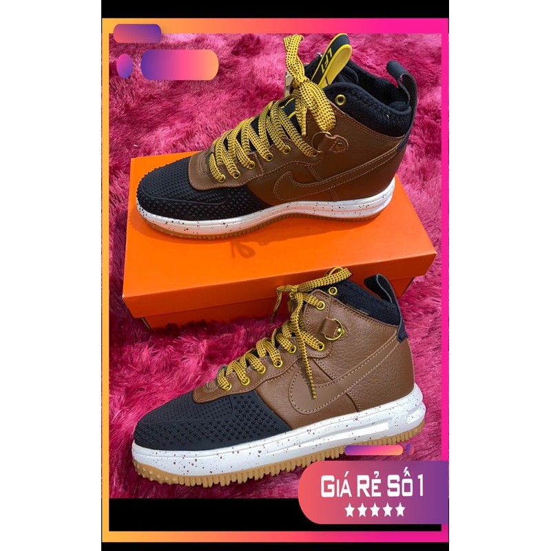 Giày Thể Thao Nam Nữ. Nike Force /Cao Cổ màu đen vàng siêu hót size 42
