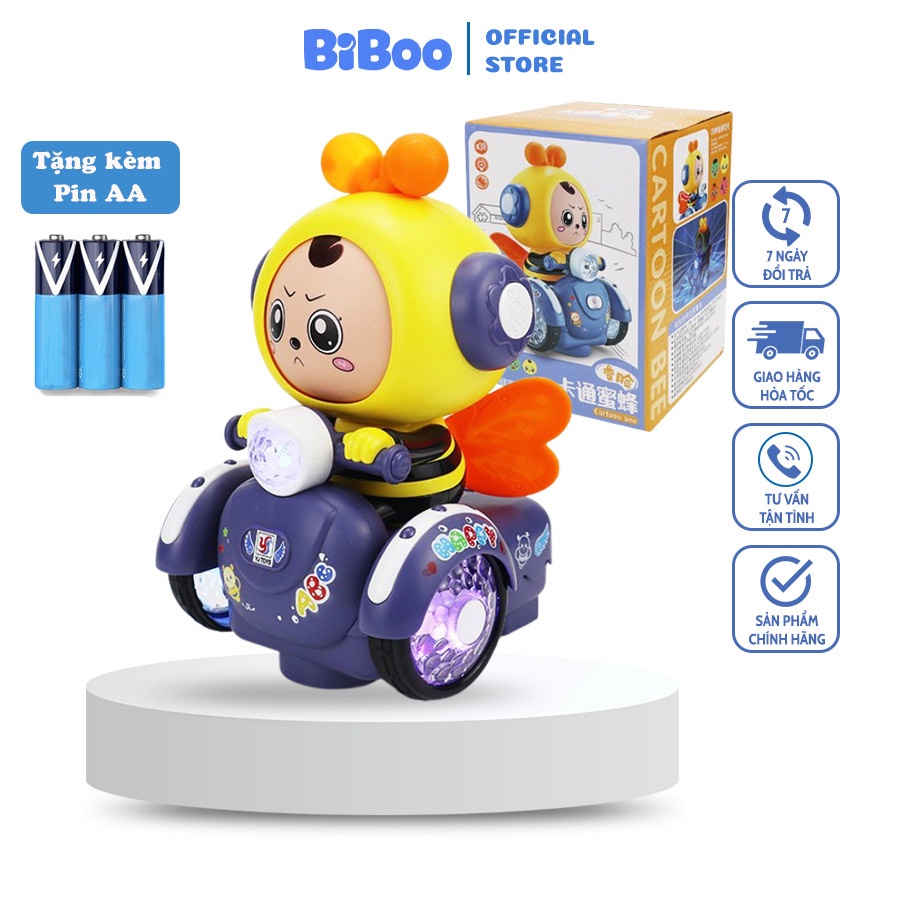 Ong lái xe thay đổi biểu cảm mặt theo điệu nhạc, đồ chơi ong lật mặt