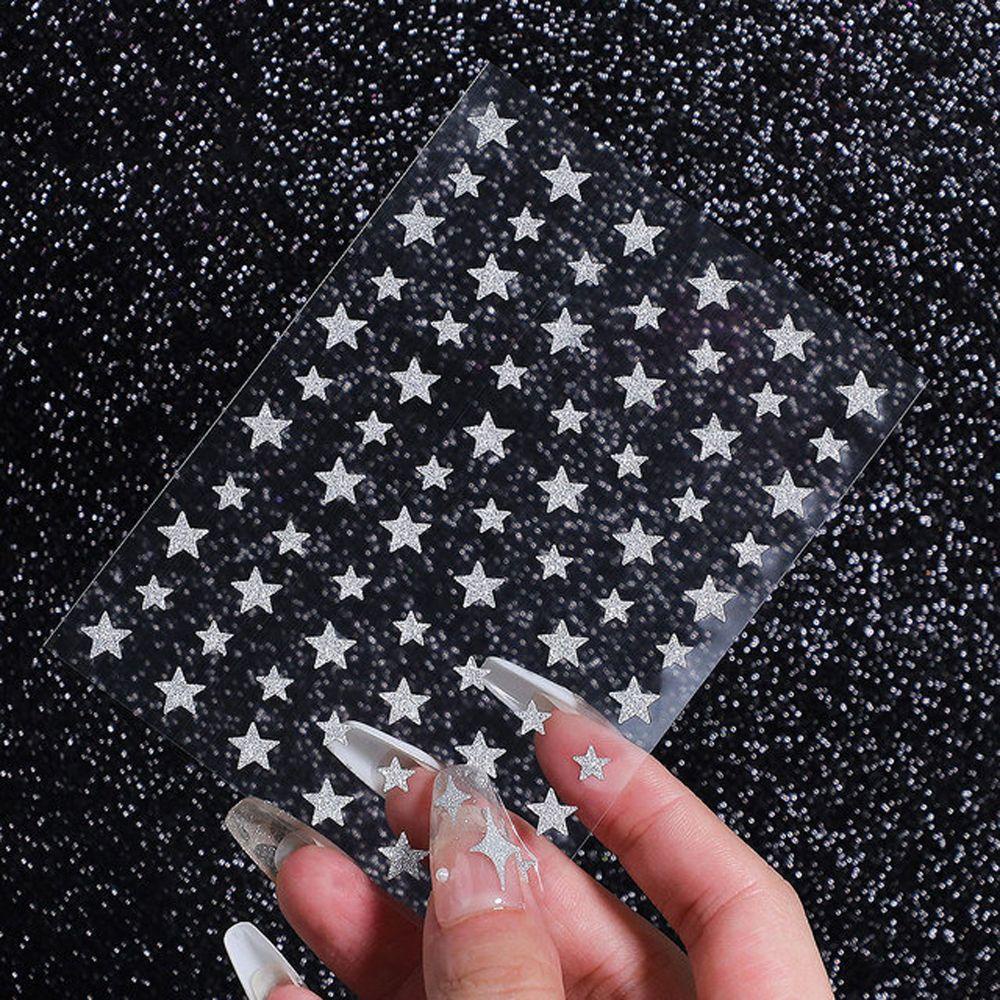 Miếng Dán Móng Tay Tự Dính Họa Tiết Bướm / Ngôi Sao / Trái Tim Xinh Xắn