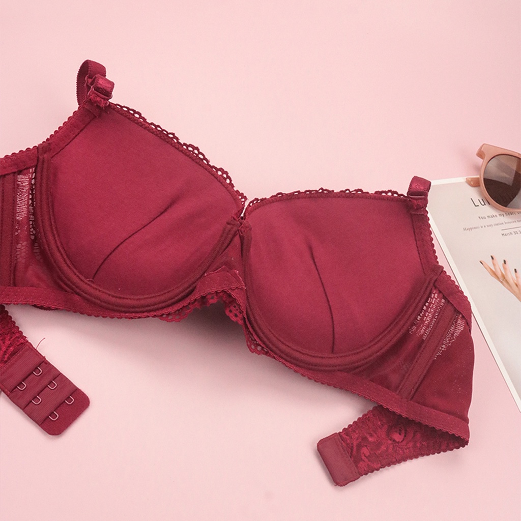 Áo Lót Nữ Ren Nâng Ngực Luperi Sp858 Có Gọng Siêu Bền Bản 2 Móc Chắc Chăn Phù Hợp Với Ngực Vừa Và To
