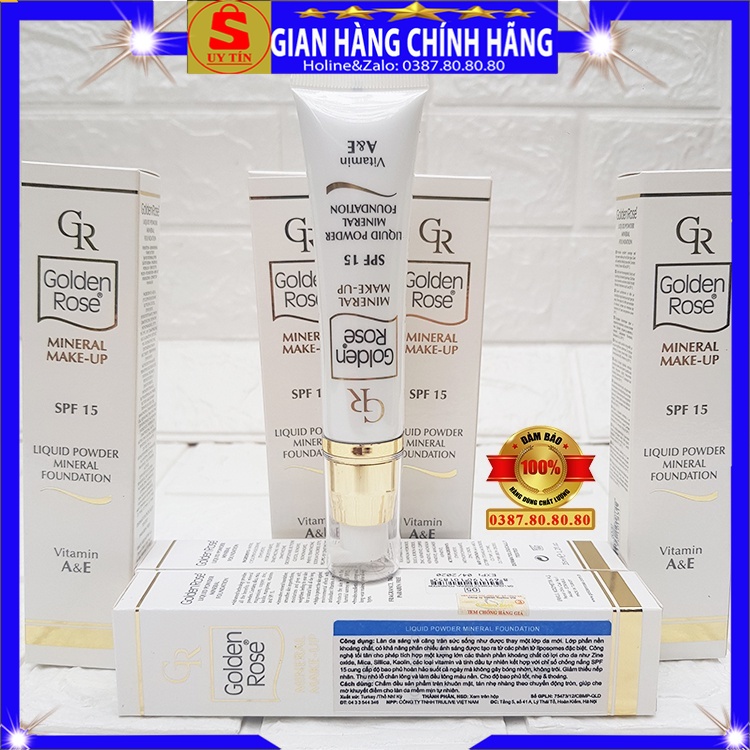 Kem nền kiềm dầu che khuyết điểm chính hãng Golden Rose BB Cream chống nắng cho da dầu mụn khô nhạy cảm hỗn hợp phấn nền