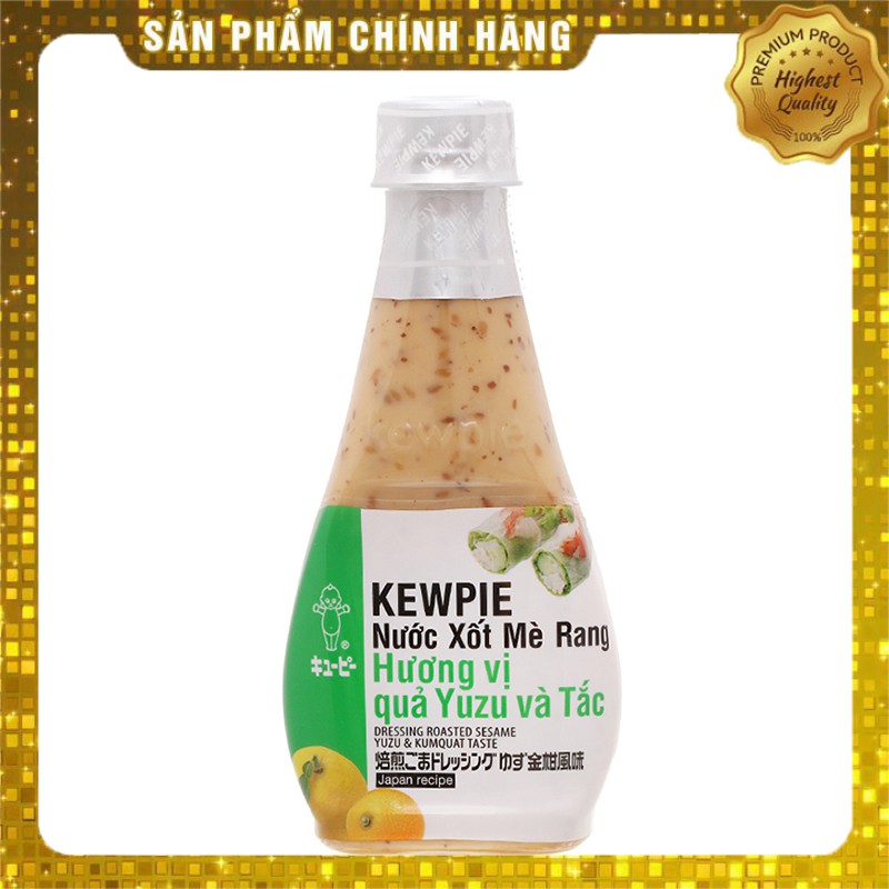 Nước Xốt Mè Rang Có Thể Ăn Chay Vị Quả Yuzu &amp; Tắc Kewpie 210ml - Dressing Roasted Seasame