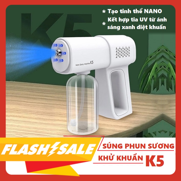 Máy phun khử khuẩn NANO K5 tích hợp tia UV diệt khuẩn hiệu quả