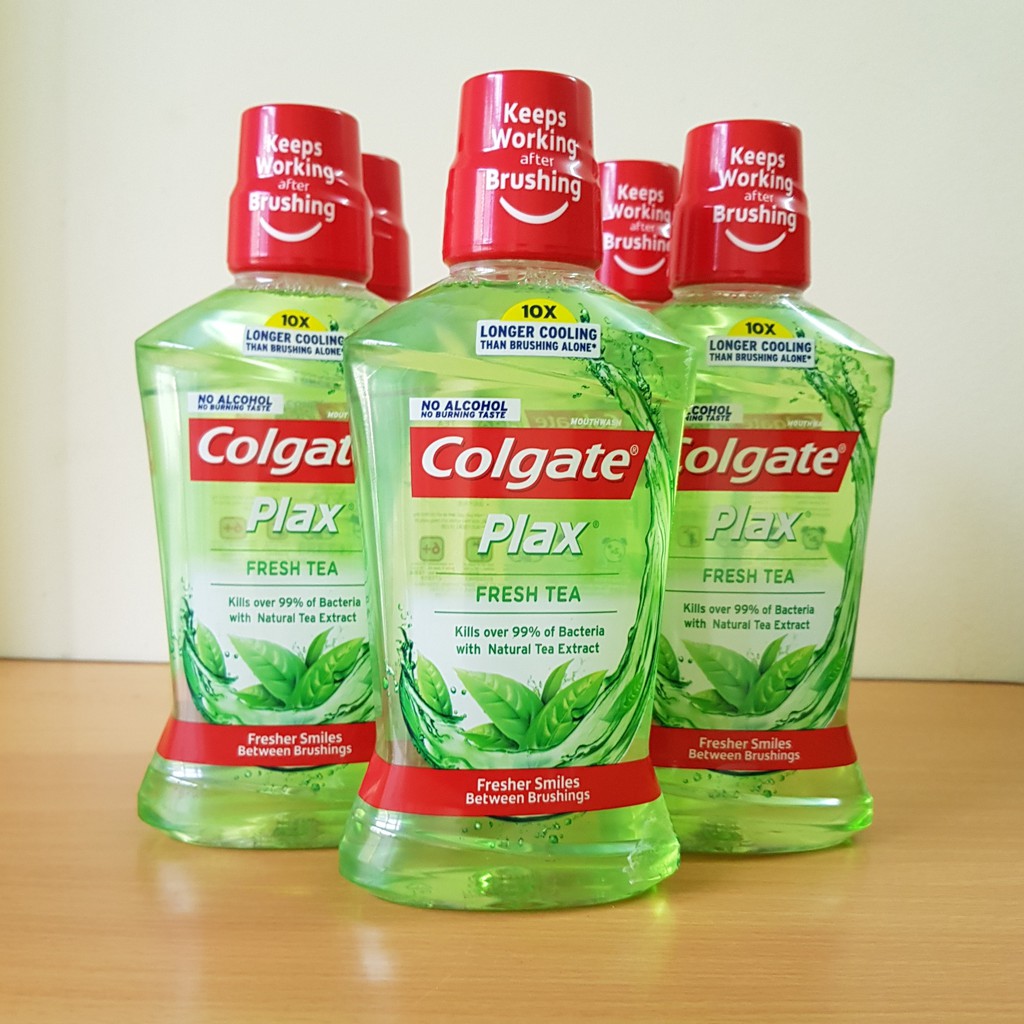 [Hàng Thái Lan] Nước súc miệng Colgate diệt 99% vi khuẩn Plax Trà xanh 500ml