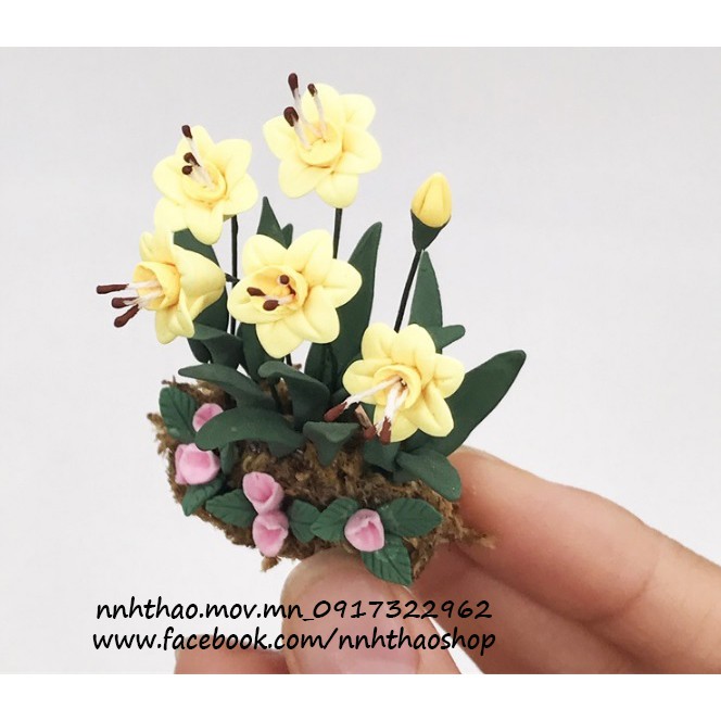 Miniature_Bụi hoa lan trang trí (1:12 1:6)