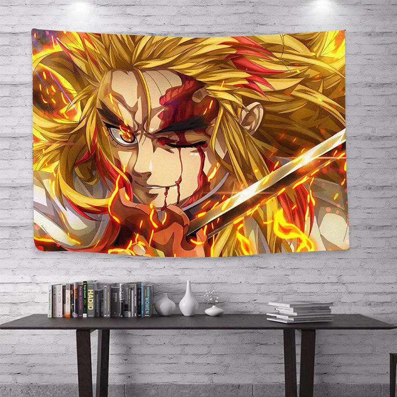 Tấm Vải Treo Tường Trang Trí In Hình Nhân Vật Kamado Tanjirou Trong Demon Slayer