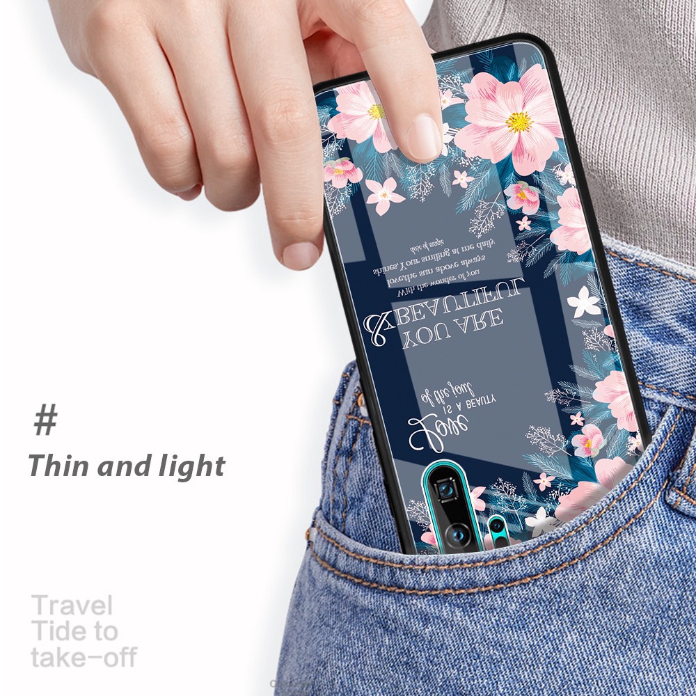Ốp điện thoại mặt kính cường lực tuyệt đẹp dành cho Samsung Galaxy A70 A50 A30 A10 M20 S10 plus