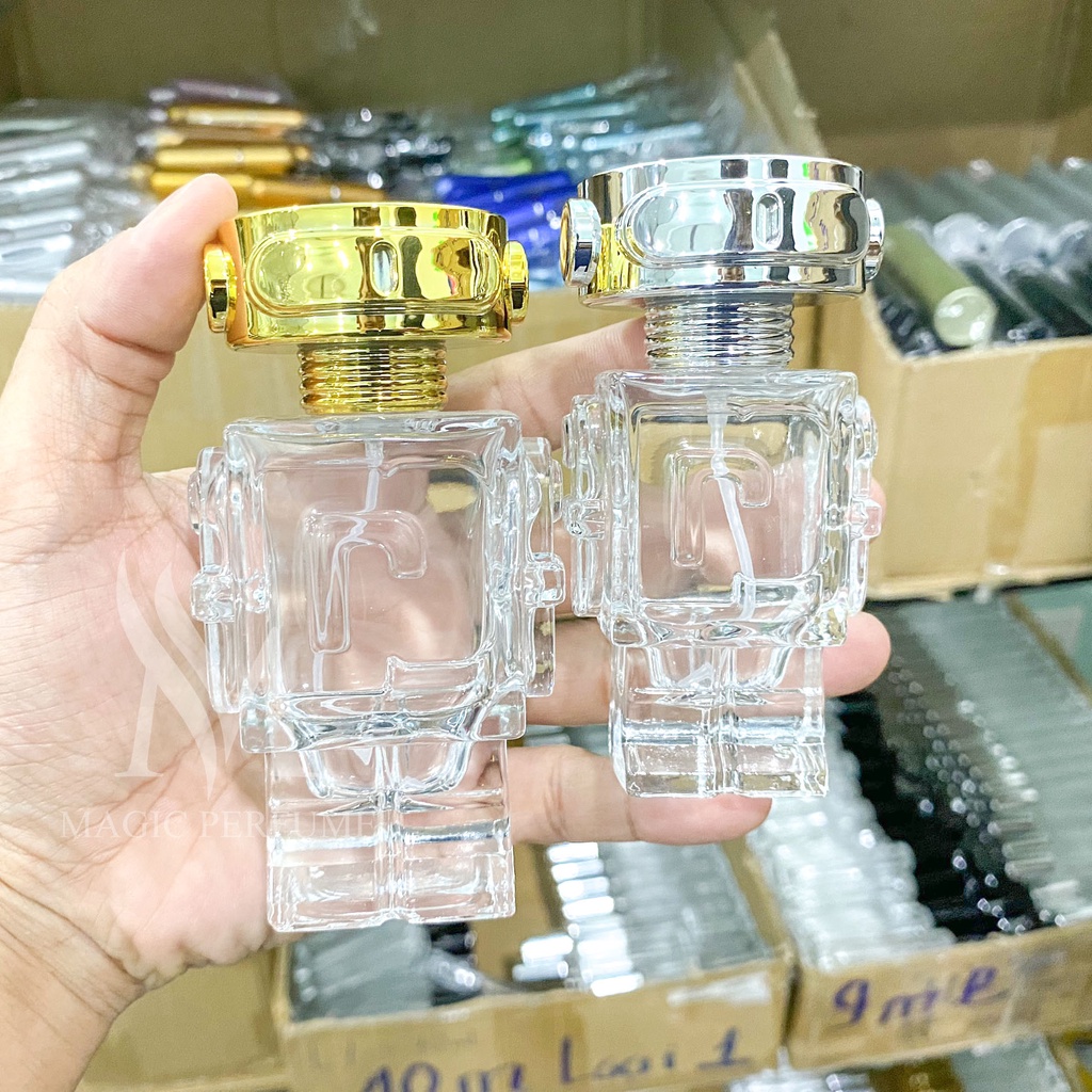 Chai lọ đựng nước hoa thủy tinh cao cấp phun sương mô hình robot dung tích 30ml/ 50ml