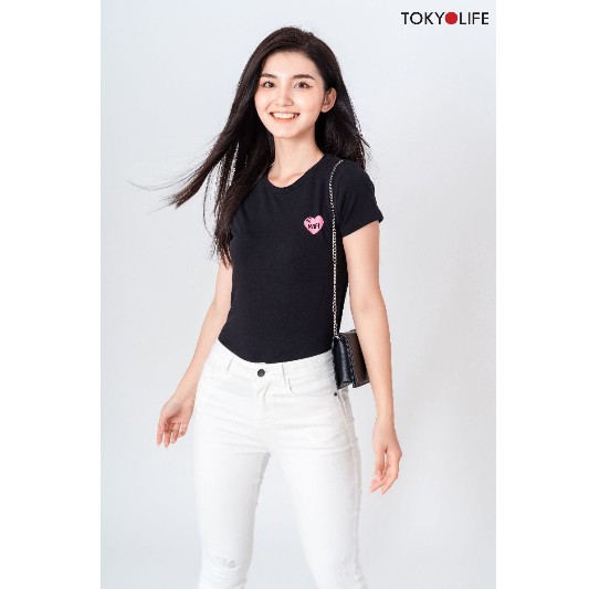 [Mã WABRSWK giảm 10% đơn 250K] Áo T-Shirt Nữ TOKYOLIFE cổ tròn ngắn tay I9TSH524I