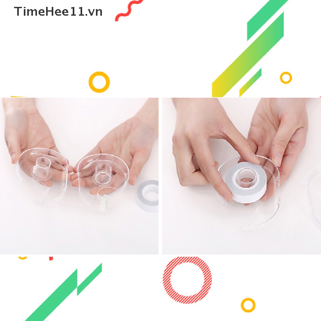 Cuộn băng keo hai mặt trong suốt vô hình dán quần áo tiện dụng 11