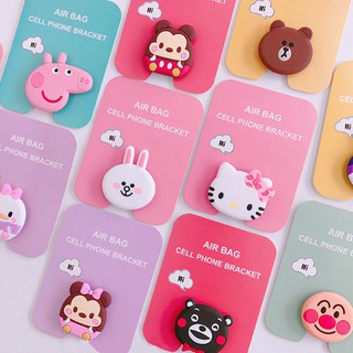 Nút đỡ điện thoại kiểu dáng hoạt hình dễ thương bằng silicone compatible for