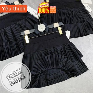 [ HÀNG CAO CẤP ]  Chân váy xếp ly 2 tâng hàng quảng châu