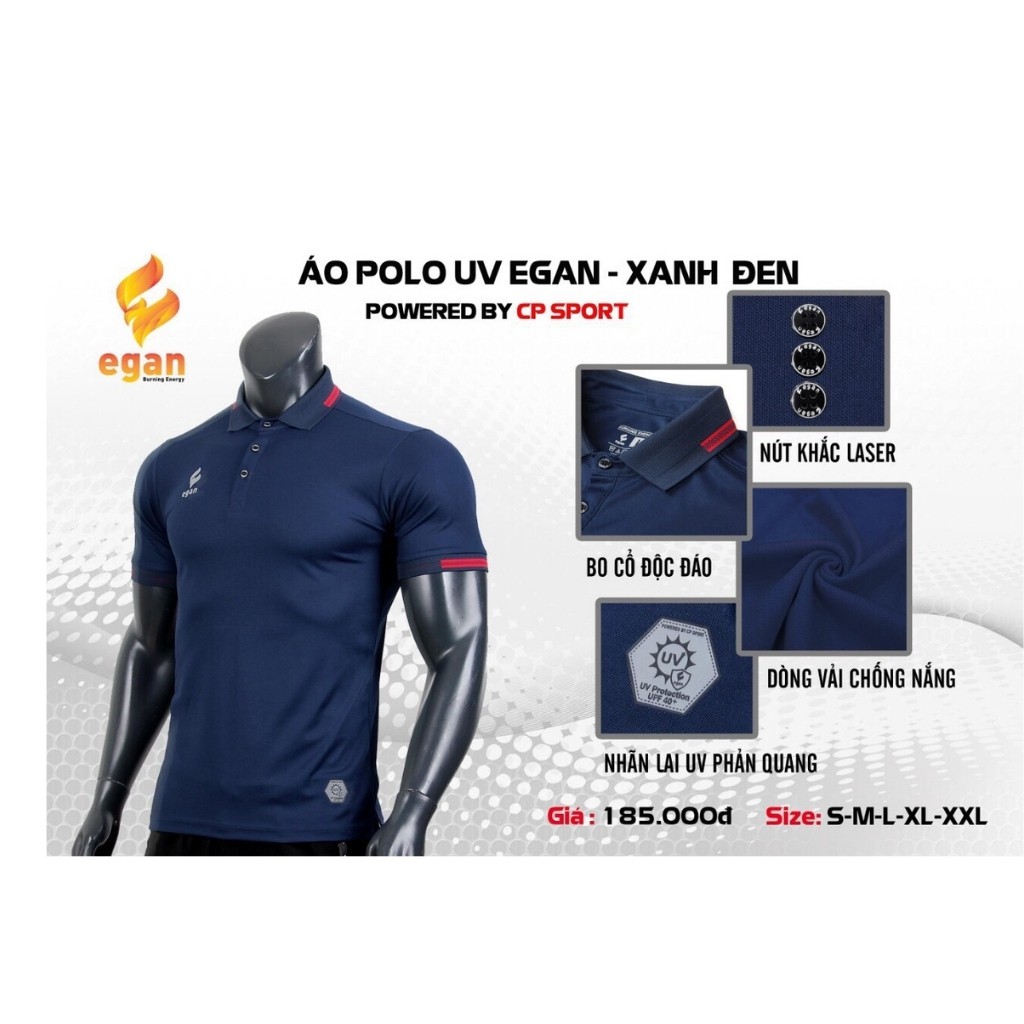 Áo Polo Nam Egan 2UV Chống Nắng Cực Mát, Áo Thun Nam Có Cổ Hãng CP Chất Liệu Cao Cấp, Phong Cách Sang Trọng