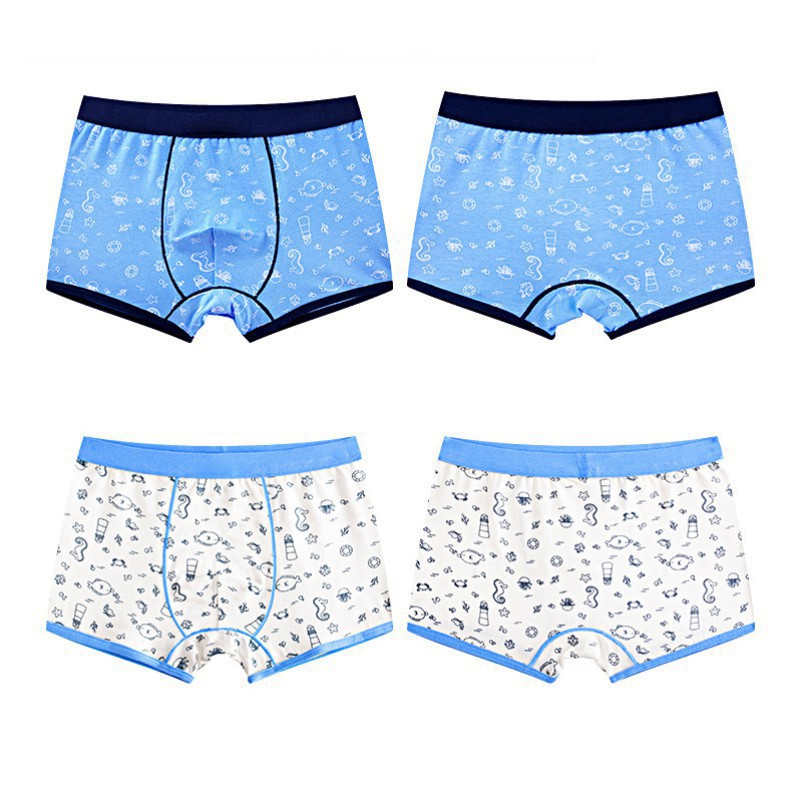 Bộ 2 Quần Lót Boxer In Hình Cho Bé Trai