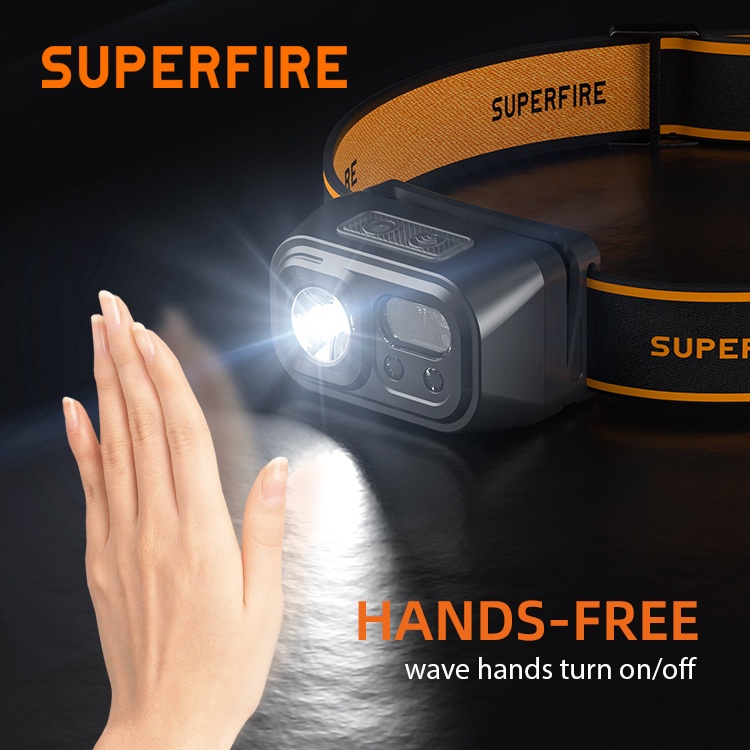 Đèn Pin Đội Đầu SUPERFIRE HL23 có thể sạc lại LED Siêu Sáng