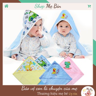 Chăn ủ thêu sơ sinh có mũ fusi