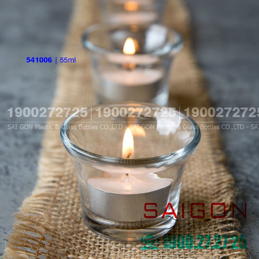 Cốc Nến Thủy Tinh Lucky Aroma T. Light Holder 55ml , Nhập khẩu Thái Lan