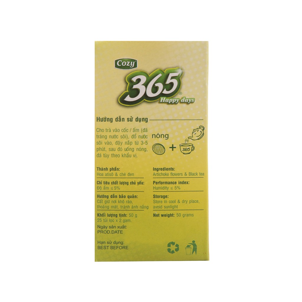 Trà Atisô Cozy 365 Happy Days 50g