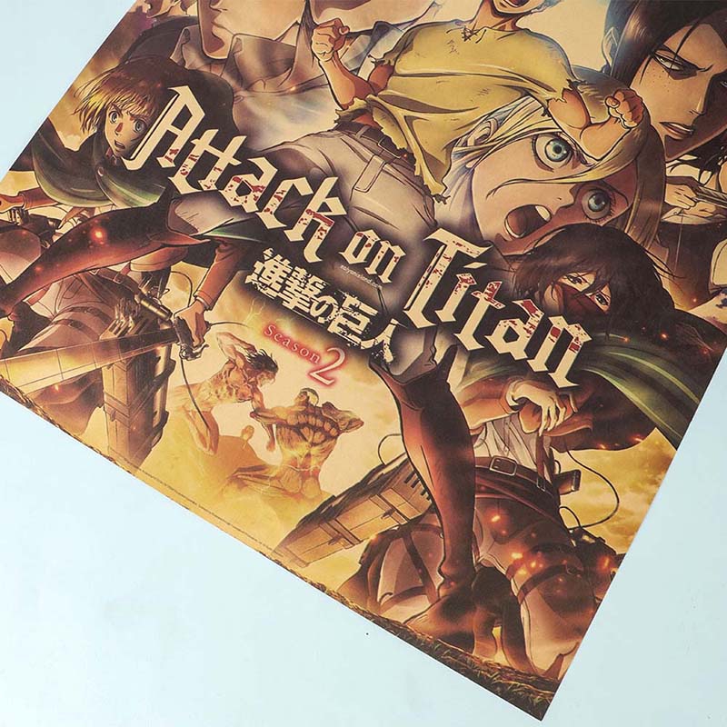 flowersqueen Tranh treo tường họa tiết Attack On Titan độc đáo