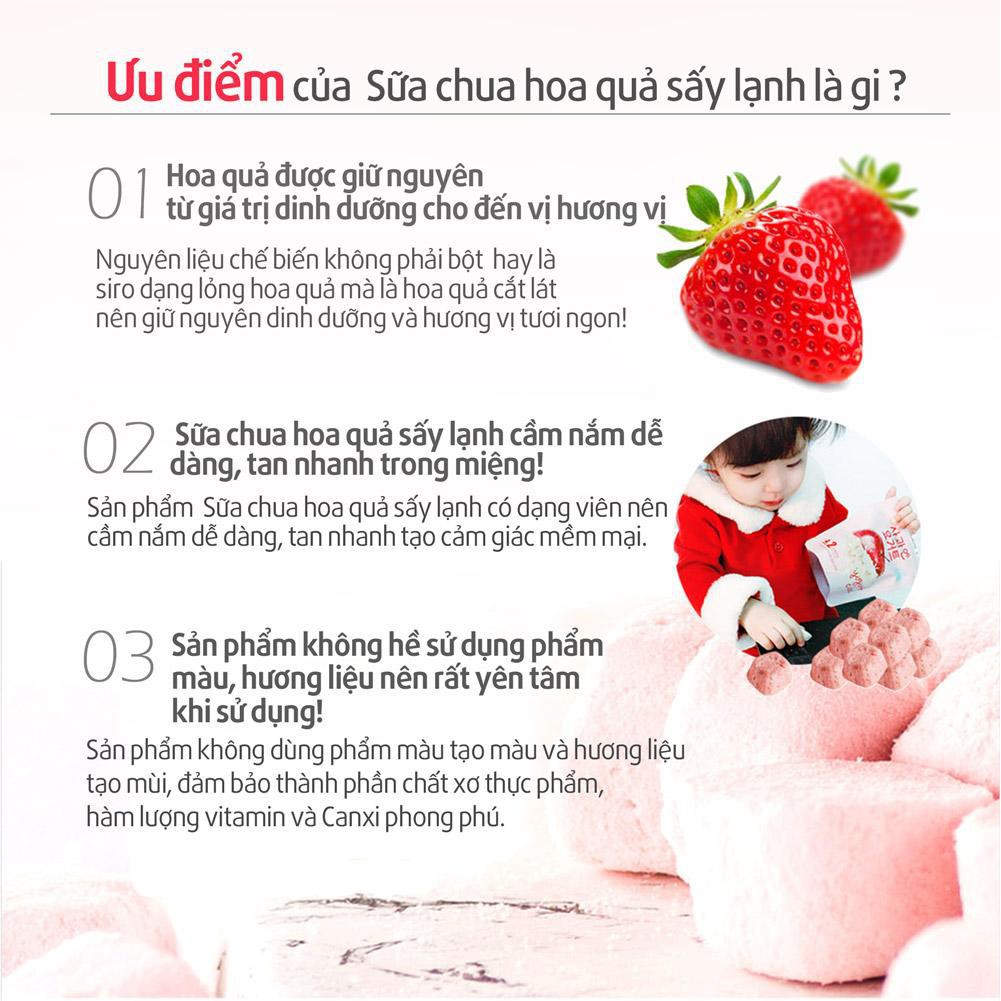 Sữa chua khô hoa quả sấy lạnh Bebedang Hàn Quốc