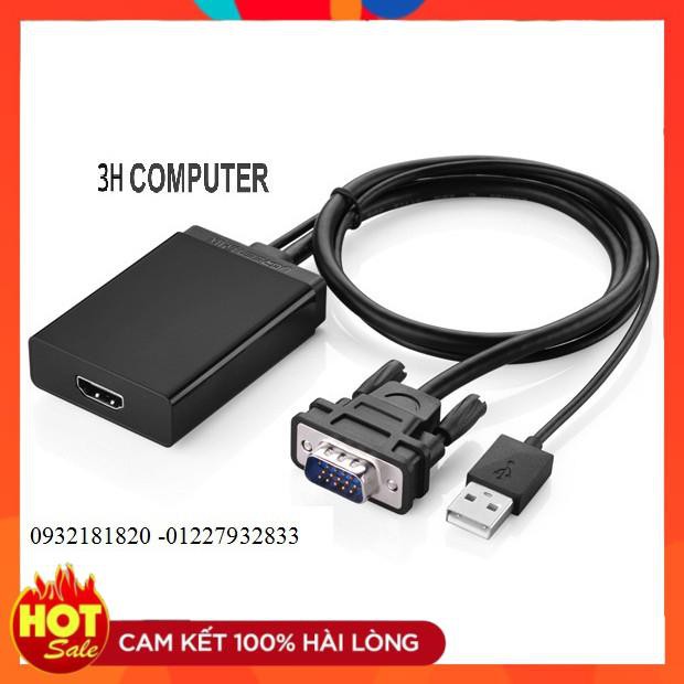 Bộ Cáp chuyển đổi tín hiệu từ VGA sang HDMI có âm thanh kèm theo cáp Micro USB