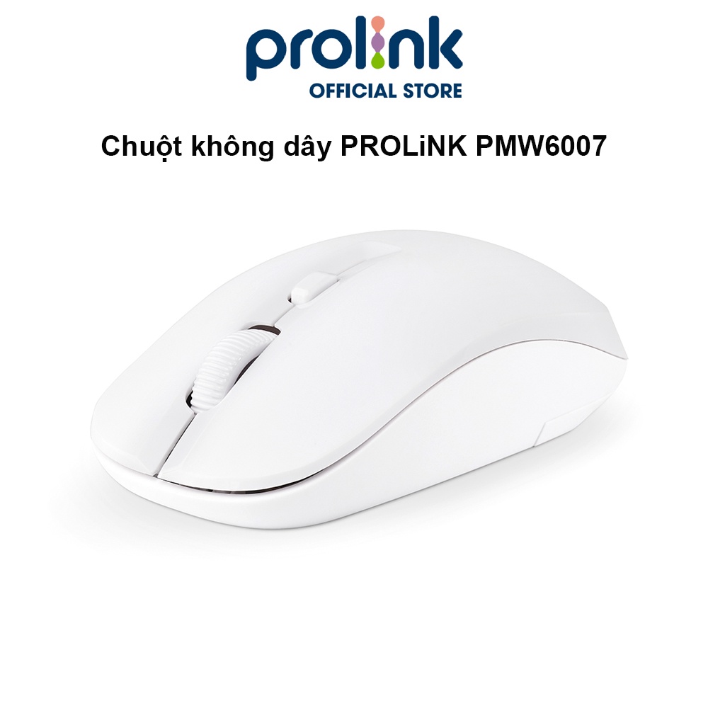 Chuột không dây PROLiNK PMW6007 kiểu dáng thời trang, tiết kiệm pin, độ phân giải cao dành cho PC, Laptop