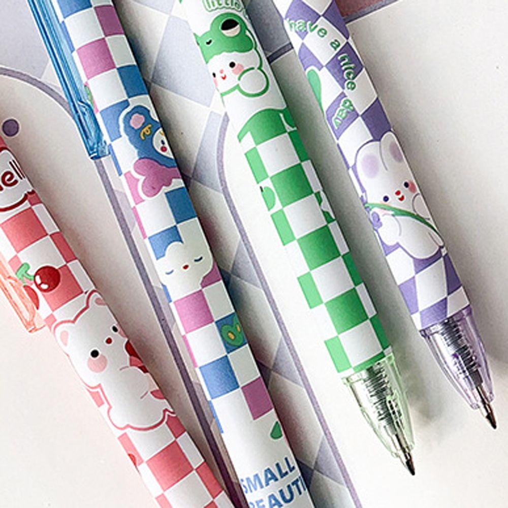 Bút Mực Gel Họa Tiết Hoạt Hình Gấu / Cún Trung Tính Dùng Làm Quà Tặng Cho Học Sinh