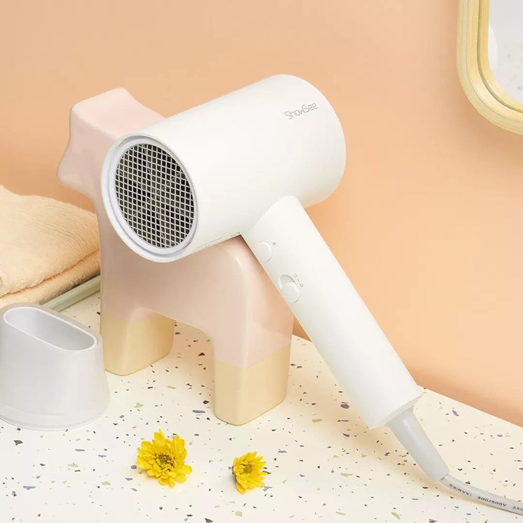 Máy sấy tóc chính hãng Xiaomi SHOWSEE A1-W công suất 1800W , máy sấy bổ sung ion âm chống xù rối khô tóc