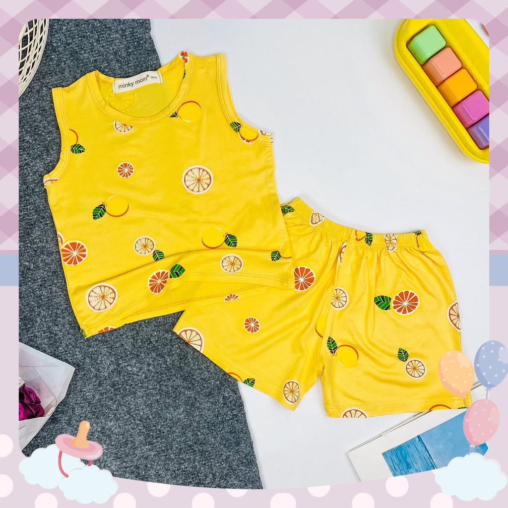[BÉ 8-30KG] Đồ Bộ Thun Lạnh Minkymom Mặc Hè Cho Bé Họa Tiết Trái Cây Mát Mẻ Size - BLTC