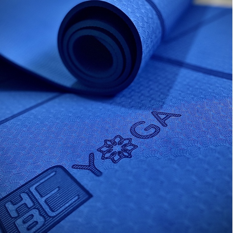 Thảm Tập Yoga Gym Định Tuyến 8mm 1 Lớp Cao Cấp Hebeyoga