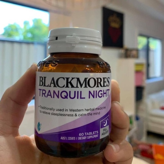 Viên Uống Giảm Stress, Lo Lắng Giúp Ngủ Ngon [CHÍNH HÃNG] Blackmores Tranquil Night - 60 Viên