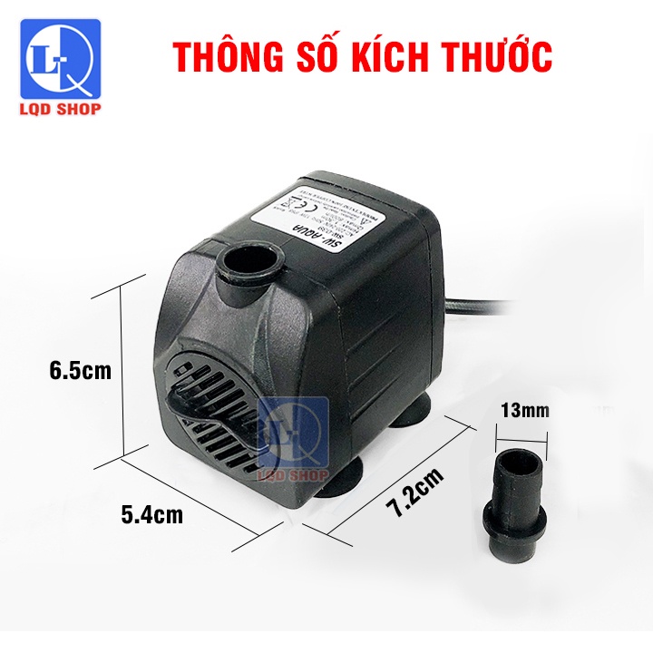 Máy bơm tiểu cảnh, bể cá mini SW-AQUA 13w | Có núm vặn cơ chỉnh lưu lượng