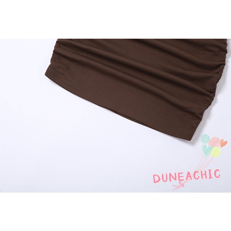 DUNEA Đầm Dài Tay In Chữ Xinh Xắn Dành Cho Nữ