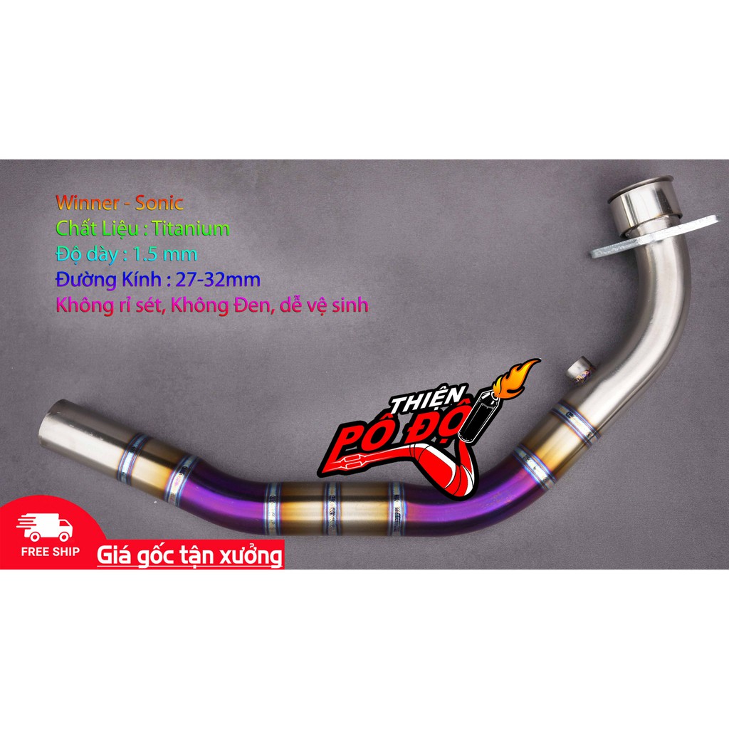 cổ pô Titan thông dụng các dòng xe Sonic/Winner/satria/raider/ex135/ex150/ex2010/wave/dream/sh/ab