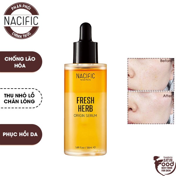 Tinh Chất Chống Lão Hóa, Thu Nhỏ Lỗ Chân Lông NACIFIC Fresh Herb Origin Serum 50ml